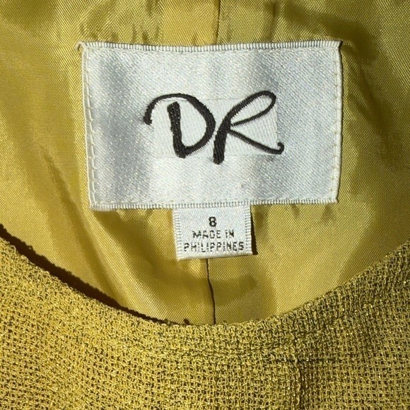 DR Women Chartreuse Yellow Textured Sleeveless Scoop Neck Maxi Dress Size 8 - Picture 2 of 8